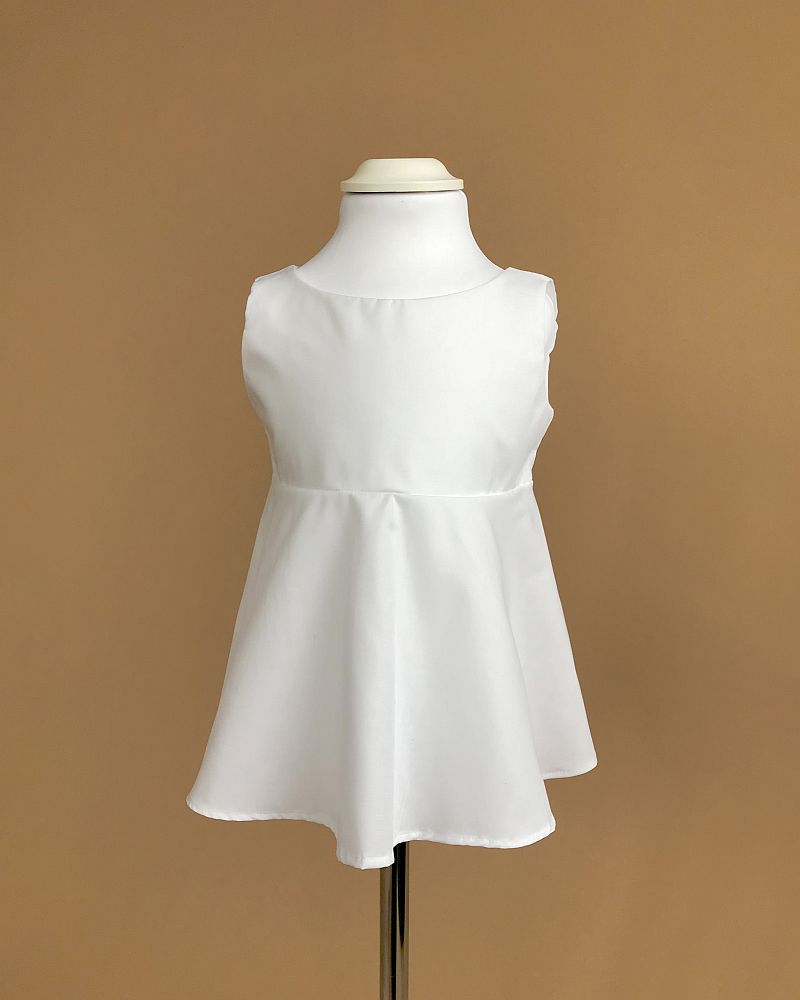 Biele bavlnené detské šaty